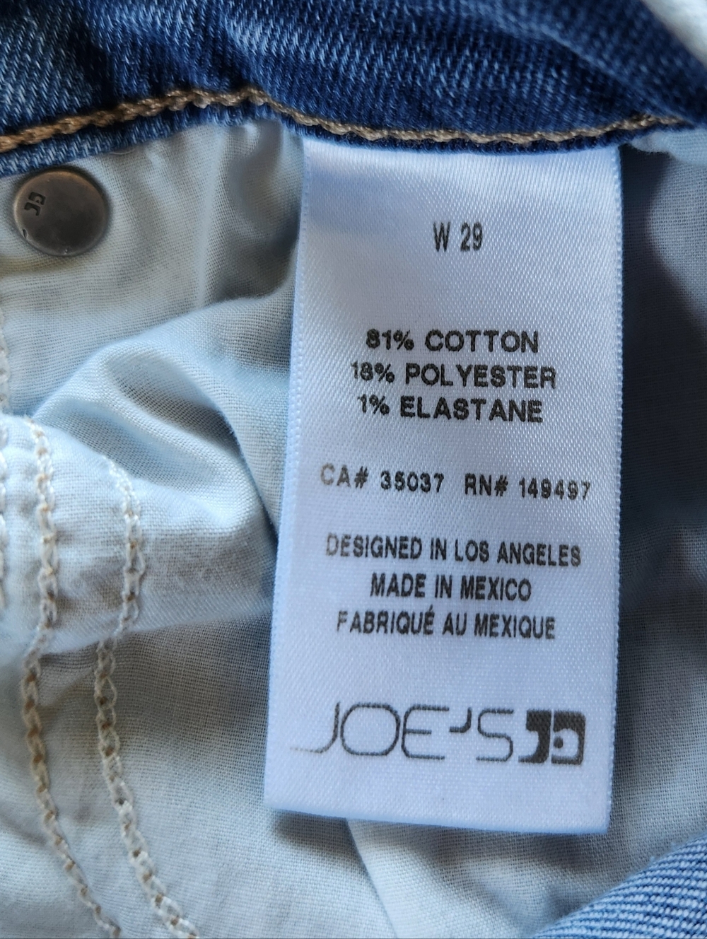 Joe's Jeans Wide Leg High Waist Raw Hem Cropped Jeans Blue, Women's Size 29 - Picture 7 of 9